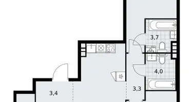 Apartamento 3 habitaciones en poselenie Sosenskoe, Rusia