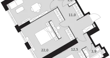 Mieszkanie 3 pokoi w Konkovo District, Rosja