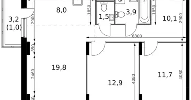 Appartement 3 chambres dans Sapronovo, Russie