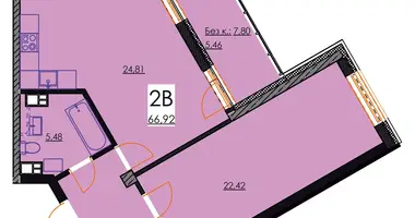Appartement 2 chambres dans Minsk, Bélarus