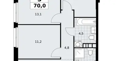 3 room apartment in South-Western Administrative Okrug, Russia