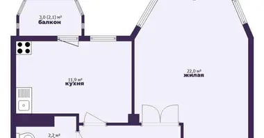 Mieszkanie 1 pokój w Mińsk, Białoruś