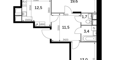 Appartement 2 chambres dans Razvilka, Fédération de Russie