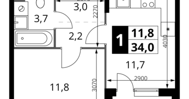 Appartement 1 chambre dans Khimki, Fédération de Russie