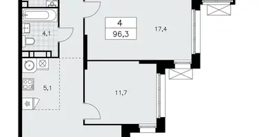 Apartamento 4 habitaciones en poselenie Sosenskoe, Rusia