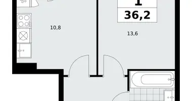 Apartamento 1 habitación en poselenie Sosenskoe, Rusia