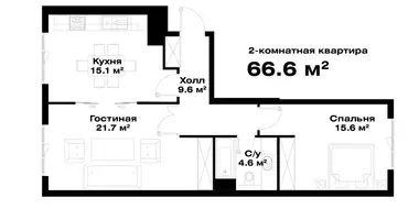 Квартира 2 комнаты в Ташкент, Узбекистан