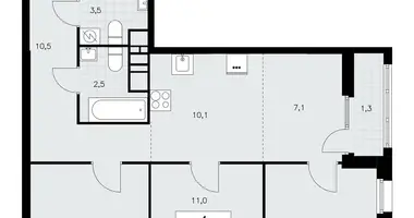 Apartamento 4 habitaciones en poselenie Sosenskoe, Rusia