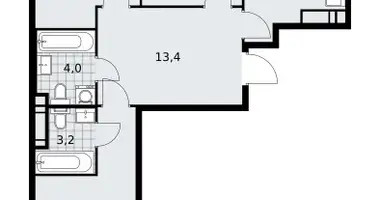 Appartement 3 chambres dans poselenie Sosenskoe, Fédération de Russie