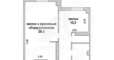 Apartamento 2 habitaciones en Pruzhany, Bielorrusia