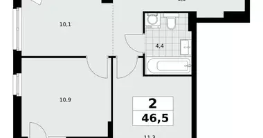 Wohnung 2 Zimmer in poselenie Sosenskoe, Russland