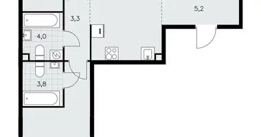 3 room apartment in Kommunarka, Russia