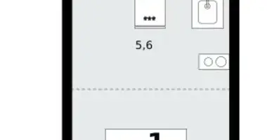 Квартира 1 комната в Северный административный округ, Россия