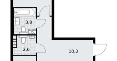 Apartamento 2 habitaciones en poselenie Sosenskoe, Rusia