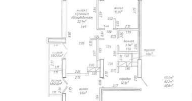 Apartamento 3 habitaciones en Minsk, Bielorrusia