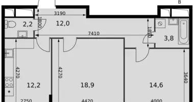 Appartement 2 chambres dans Razvilka, Fédération de Russie