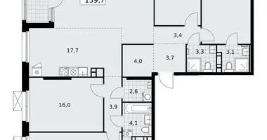 Apartamento 5 habitaciones en Moscú, Rusia