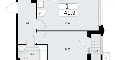 1 room apartment in Troitsk, Russia