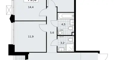 Mieszkanie 3 pokoi w Troick, Rosja