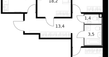 Appartement 3 chambres dans Moscou, Russie