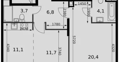 Appartement 2 chambres dans North-Western Administrative Okrug, Fédération de Russie