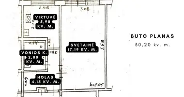 Apartamento 1 habitación en Šiauliai, Lituania