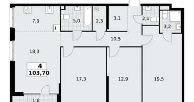 Apartamento 4 habitaciones en Northern Administrative Okrug, Rusia