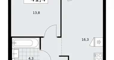 1 room apartment in Troitsk, Russia