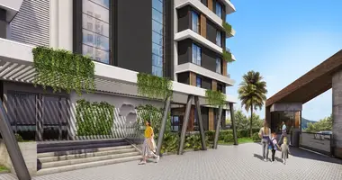 2 room apartment with parking, with elevator, with swimming pool in Alanya, Turkey