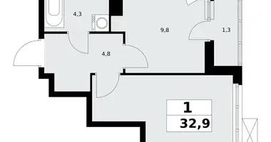 Apartamento 1 habitación en poselenie Sosenskoe, Rusia