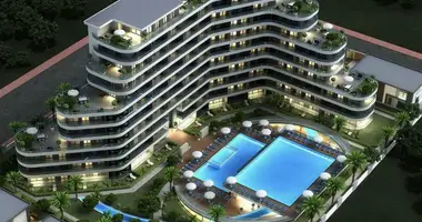 Apartamento con vista al mar, con vistas a las montañas en Alanya, Turquía