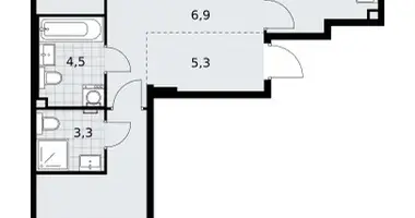 3 room apartment in Kommunarka, Russia