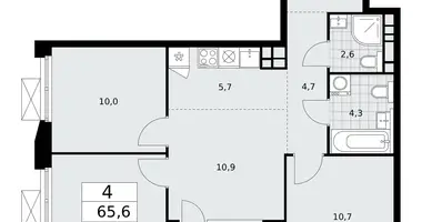 Apartamento 4 habitaciones en poselenie Sosenskoe, Rusia