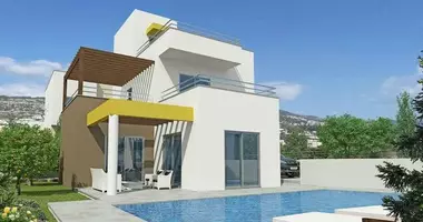 Villa 3 room villa with sea view, with swimming pool, with first coastline in Peyia, Cyprus