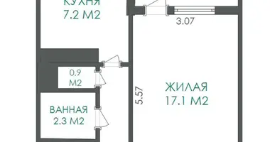 Квартира 1 комната в Минск, Беларусь