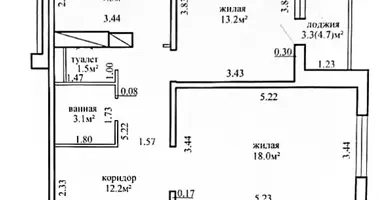 Apartamento 2 habitaciones en Minsk, Bielorrusia