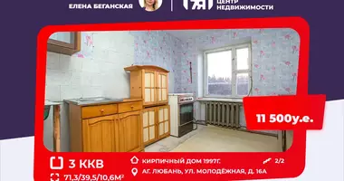 Apartamento 3 habitaciones en Liuban, Bielorrusia