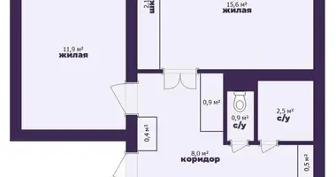 3 room apartment in Starobin, Belarus