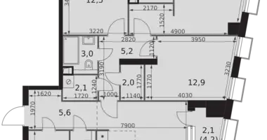 Apartamento 4 habitaciones en North-Western Administrative Okrug, Rusia