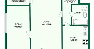 Wohnung 2 Zimmer in Baranawitschy, Weißrussland