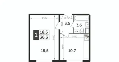 Appartement 1 chambre dans Leninsky District, Russie