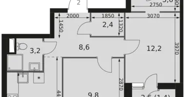 2 room apartment in Moscow, Russia