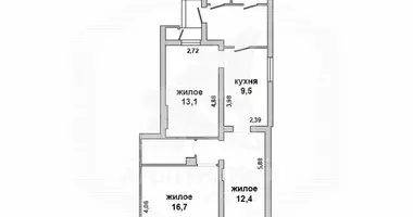 Apartamento 3 habitaciones en Brest, Bielorrusia