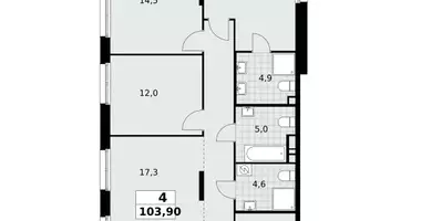 Wohnung 4 Zimmer in Nördlicher Verwaltungsbezirk, Russland