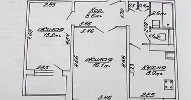 Apartamento 2 habitaciones en Minsk, Bielorrusia