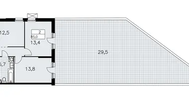 2 room apartment in Kommunarka, Russia