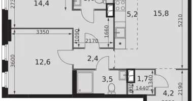 Apartamento 3 habitaciones en North-Western Administrative Okrug, Rusia