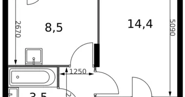 Apartamento 1 habitación en Sapronovo, Rusia