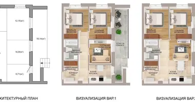 Apartamento 3 habitaciones en Minsk, Bielorrusia