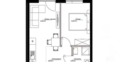 Apartamento 2 habitaciones en Poznan, Polonia